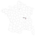 Carte de France, localisation de la ville de Mâcon