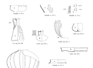 Principales formes de verreries de table gallo-romaine normande (Ier siècle)