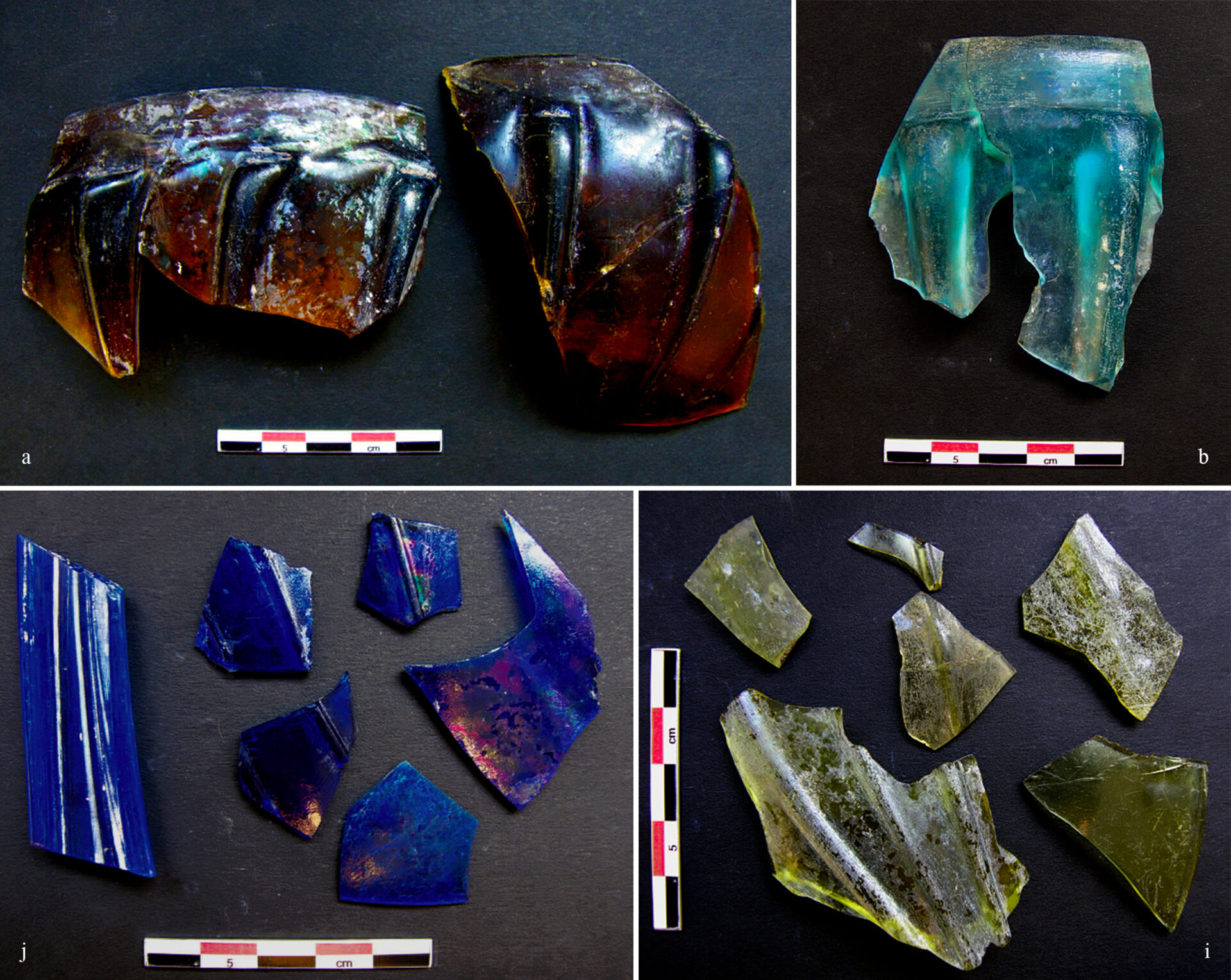 Fragments de verreries de table du 1er siècle trouvés à Heudebouville