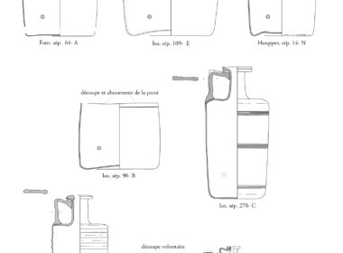 Principales variantes de bouteilles cylindriques des 2e et 3e siècles