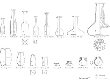 Principales formes de fioles et vases divers des 2e et 3e siècles